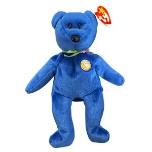 Ty Beanie Baby Clubby Blue Bear - 1998 - Mint!